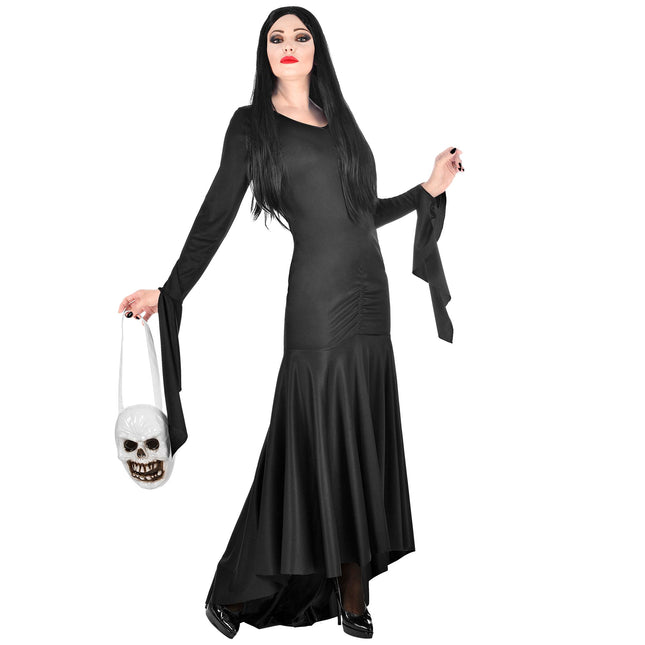 Czarna sukienka damska na Halloween Mortisia