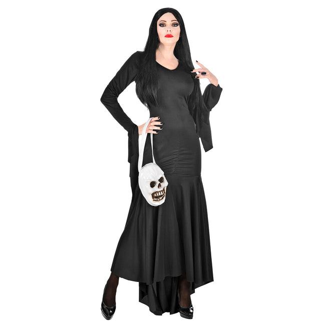 Czarna sukienka damska na Halloween Mortisia
