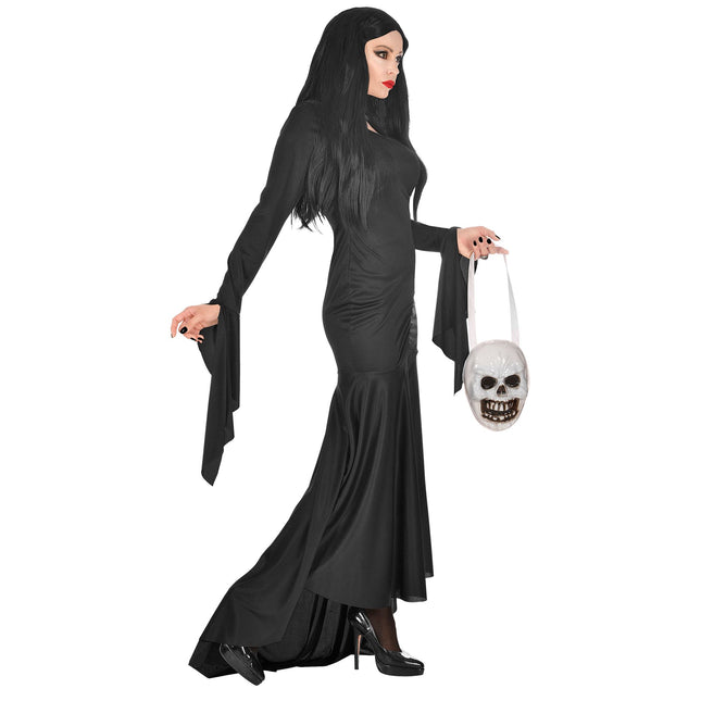 Czarna sukienka damska na Halloween Mortisia