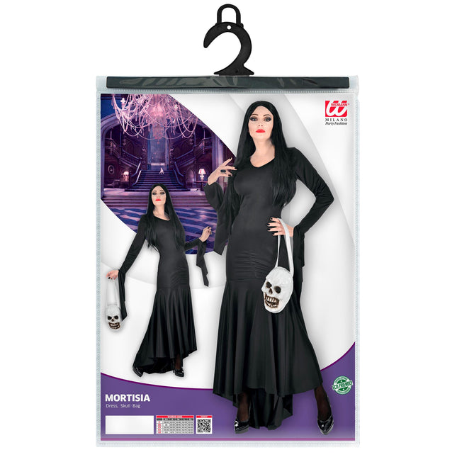Czarna sukienka damska na Halloween Mortisia