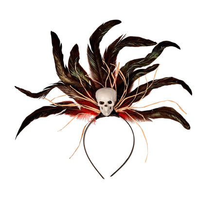 Halloweenowa opaska do włosów Voodoo Skull