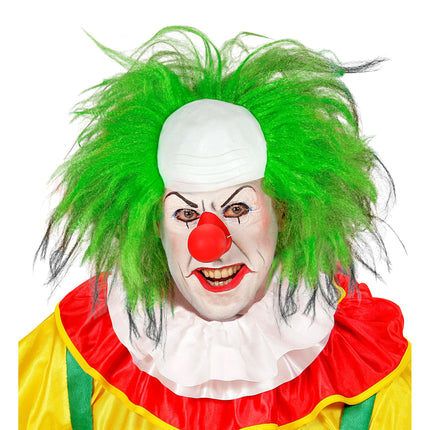 Zielona męska peruka klauna na Halloween