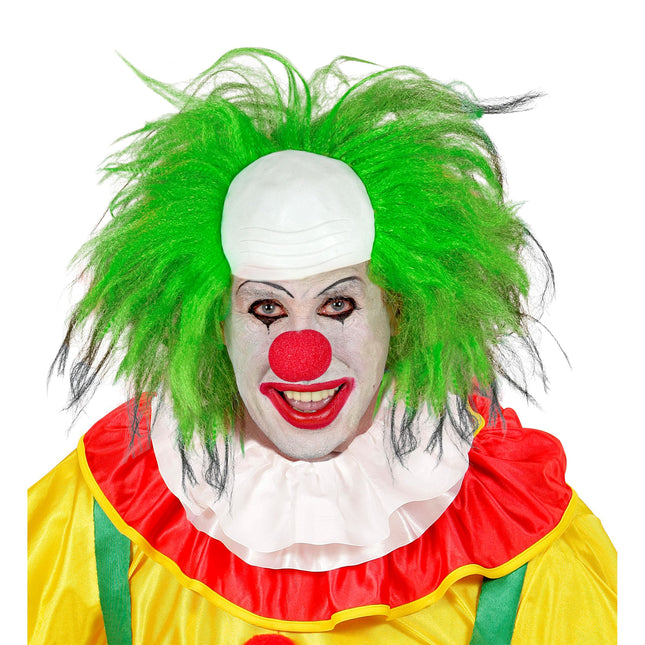 Zielona męska peruka klauna na Halloween