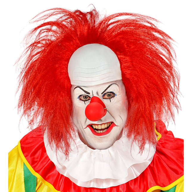 Czerwona męska peruka klauna na Halloween