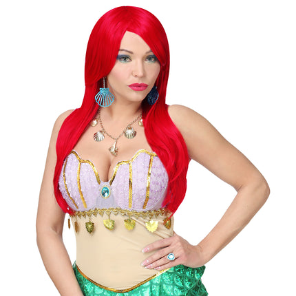 Czerwona peruka Ariel