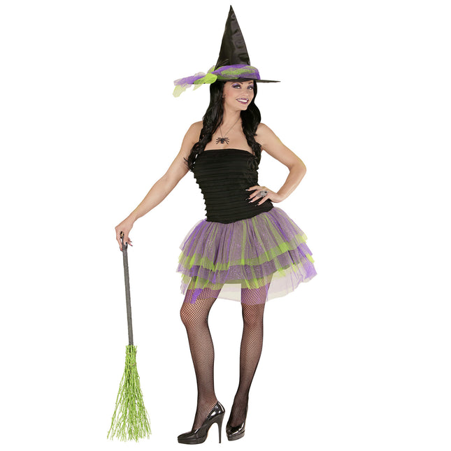 Sukienka na Halloween Fioletowy Zielony Damski Szkielet