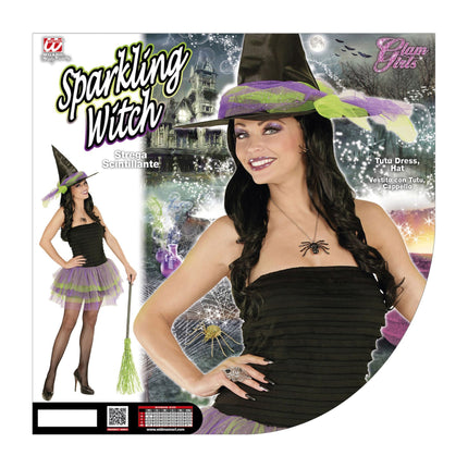 Sukienka na Halloween Fioletowy Zielony Damski Szkielet