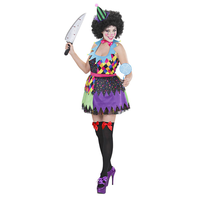 Sukienka na Halloween Kolorowy klaun damski