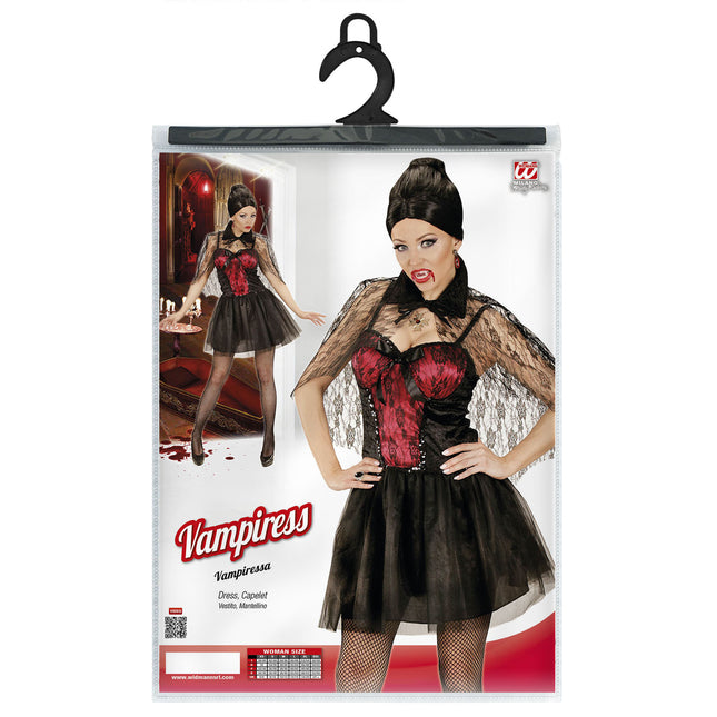 Sukienka na Halloween Czerwono Czarna Damska Vamoose Krótka