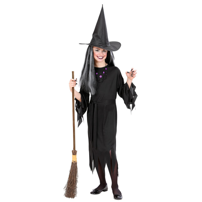 Strój na Halloween dla dziecka Czarownica 2-częściowy