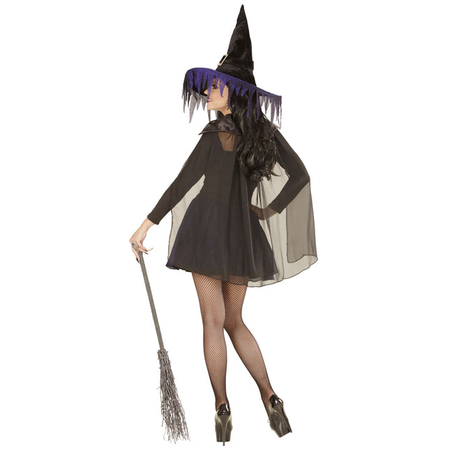 Sukienka na Halloween czarno-fioletowa czarownica