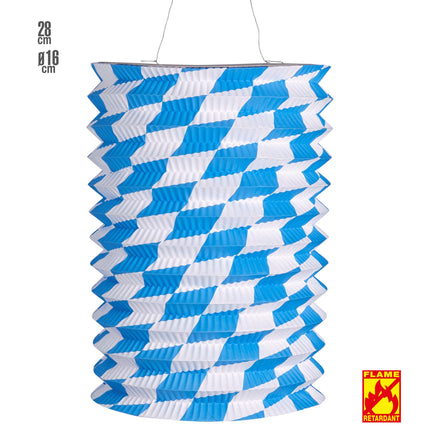 Oktoberfest Lampion Niebieski Biały