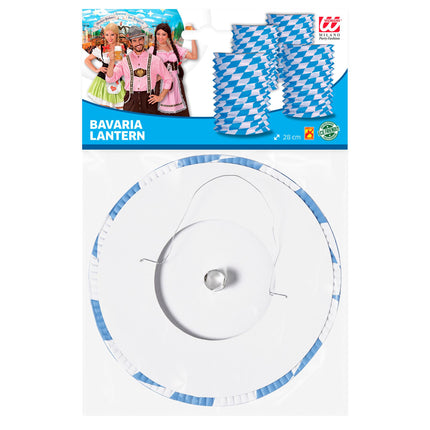 Oktoberfest Lampion Niebieski Biały