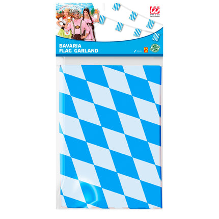 Girlanda Oktoberfest niebiesko-biała ognioodporna 6m
