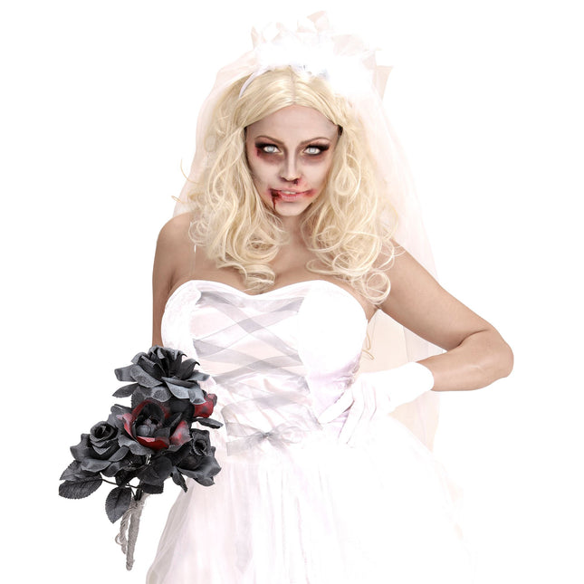 Halloweenowy Bukiet Fałszywej Panny Młodej Czarny