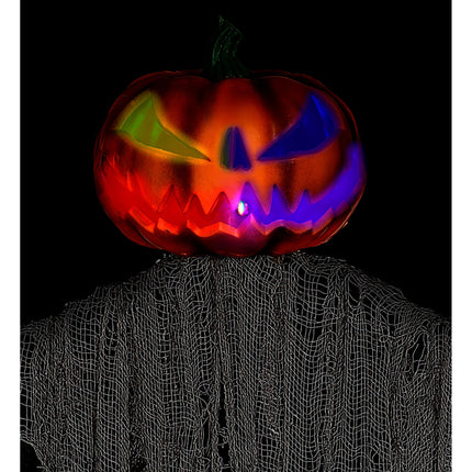 Halloweenowa lalka strach na wróble z błyskającymi oczami 1,52 m
