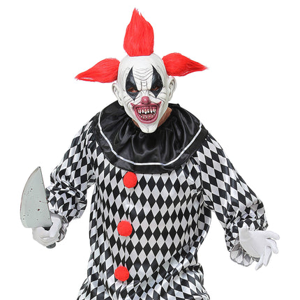 Maska na Halloween Czerwony Biały Klaun