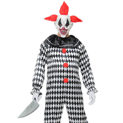 Maska na Halloween Czerwony Biały Klaun