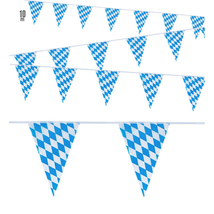 Girlanda Oktoberfest niebiesko-biała 10 m