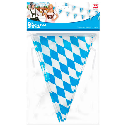 Girlanda Oktoberfest niebiesko-biała 10 m