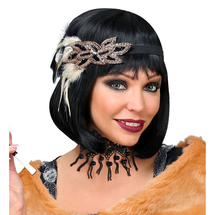 Halloweenowy naszyjnik z perłami