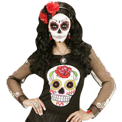Pierścionek na Halloween Srebrna Czaszka