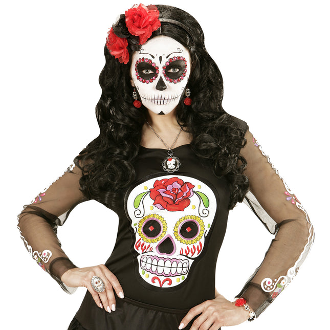 Pierścionek na Halloween Srebrna Czaszka