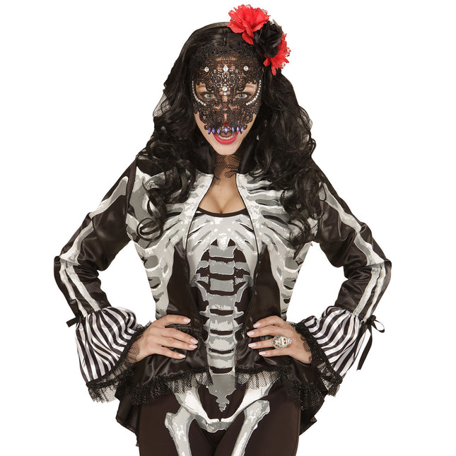 Pierścionek na Halloween Srebrna Czaszka