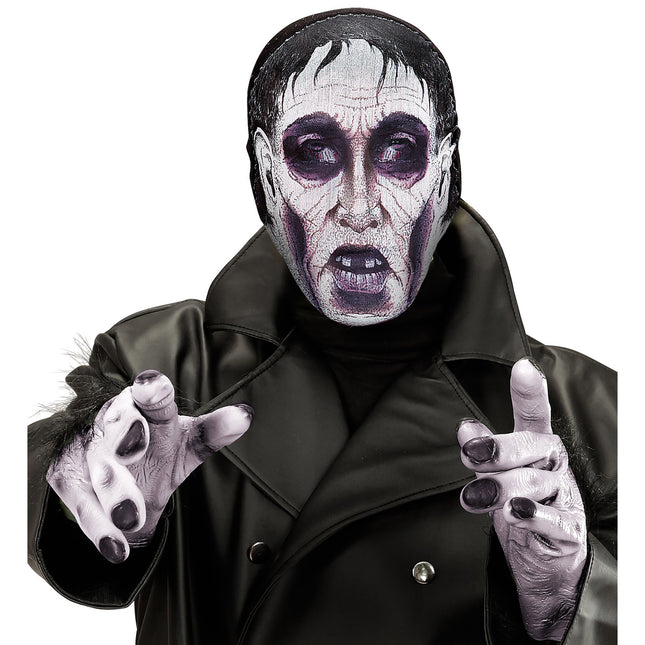 Maska na Halloween Fioletowy Zombie