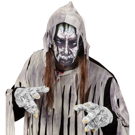 Maska na Halloween Szary pył zombie