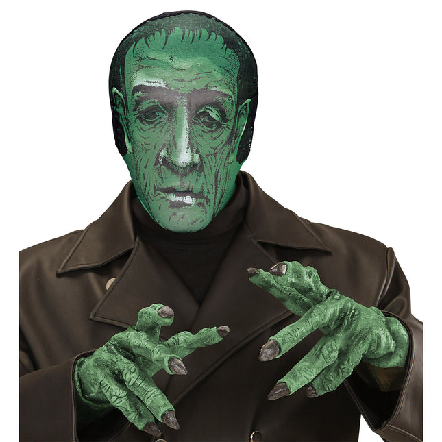Maska na Halloween Ciemnozielony Zombie