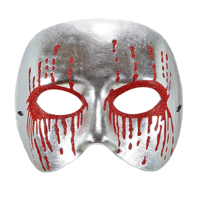 Maska na Halloween Srebrny Psychopata