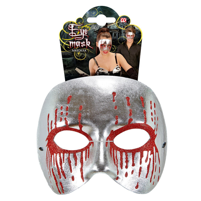 Maska na Halloween Srebrny Psychopata