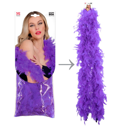 Fioletowe pióra boa 1,8 m