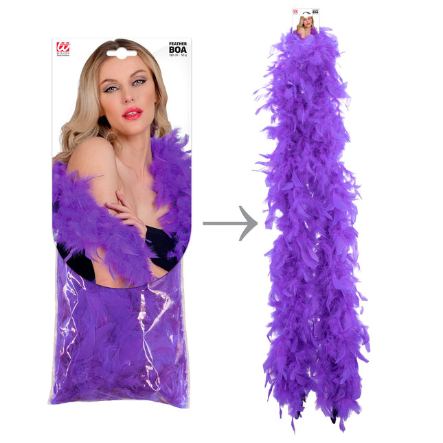 Fioletowe pióra boa 1,8 m