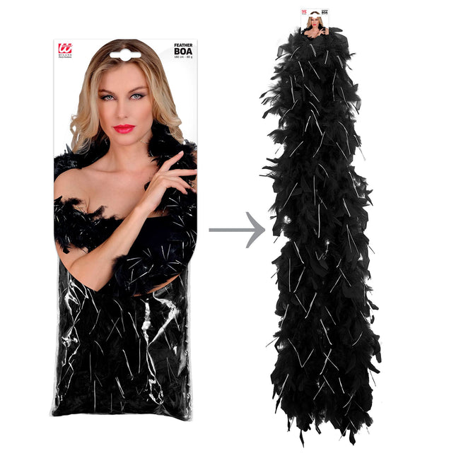 Black Silver Boa 1.8m