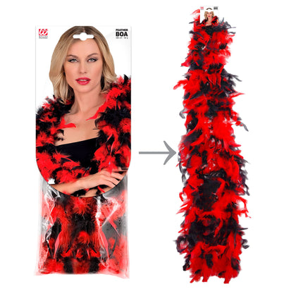 Czerwono-czarny boa 1,8 m