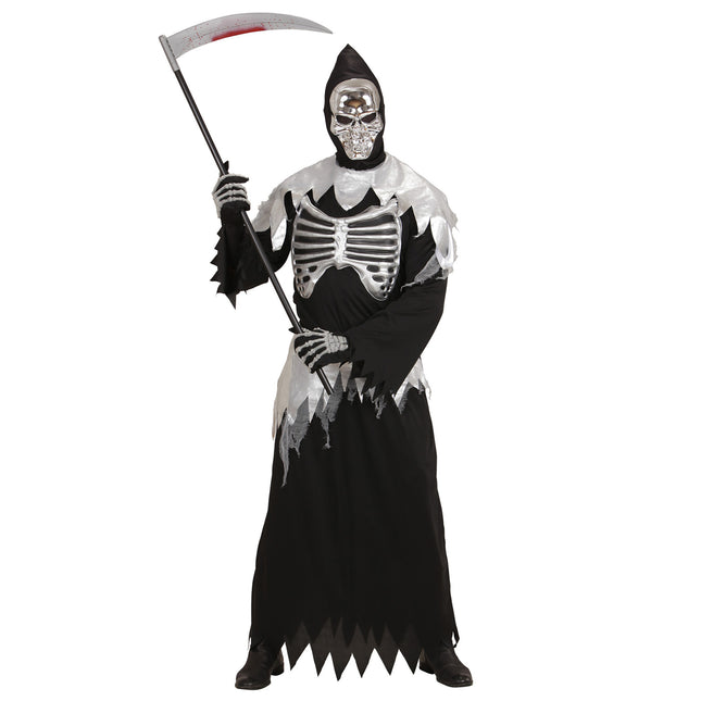Kostium na Halloween męski Chudy Żniwiarz 3-częściowy