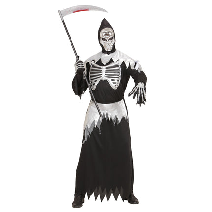 Kostium na Halloween męski Chudy Żniwiarz 3-częściowy