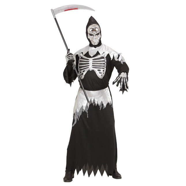 Kostium na Halloween męski Chudy Żniwiarz 3-częściowy