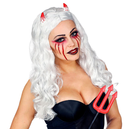 Peruka na Halloween White Stroke
