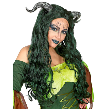 Peruka na Halloween Zielona Leśna Czarownica