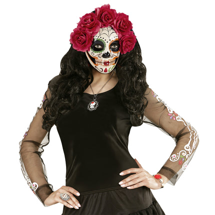 Róże w maskach Dia De Los Muertos