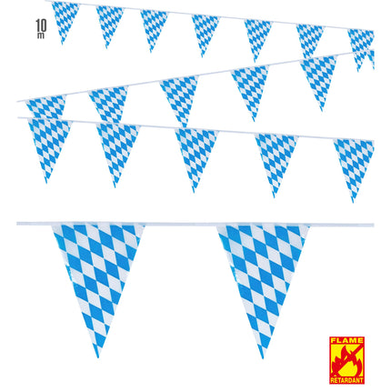 Girlanda Oktoberfest niebiesko-biała 6 m