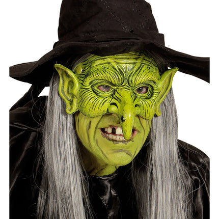 Maska na Halloween Zielona Czarownica