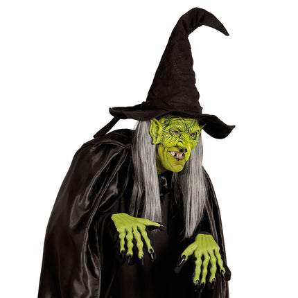 Maska na Halloween Zielona Czarownica