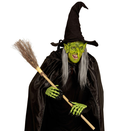 Maska na Halloween Zielona Czarownica