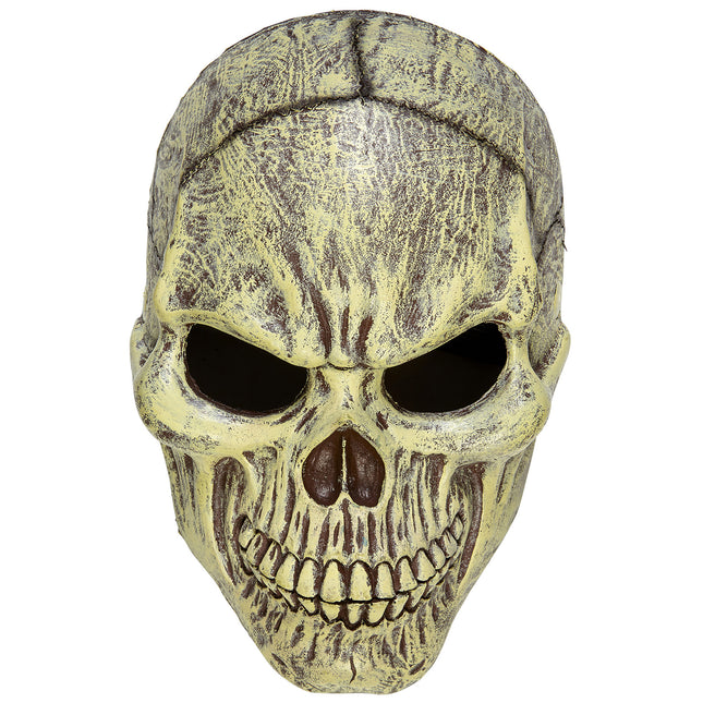 Maska na Halloween Beżowa Czaszka