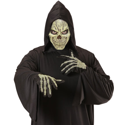 Maska na Halloween Beżowa Czaszka