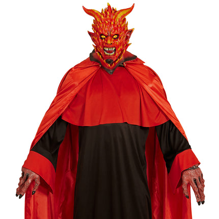 Maski na Halloween Płonący Czerwony Diabeł